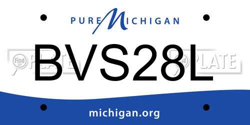 BVS28L Michigan License Plate