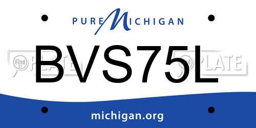 BVS75L Michigan License Plate