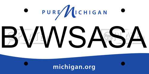 BVWSASA Michigan License Plate