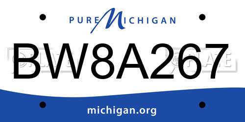 BW8A267 Michigan License Plate