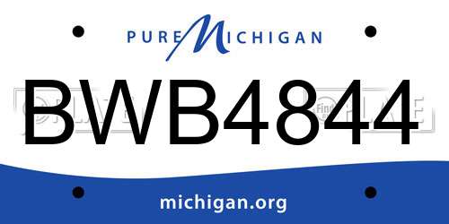 BWB4844 Michigan License Plate