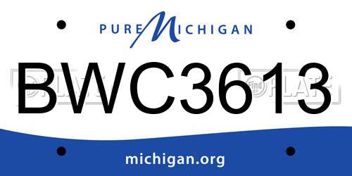 BWC3613 Michigan License Plate