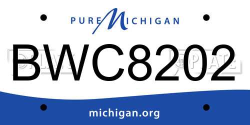 BWC8202 Michigan License Plate