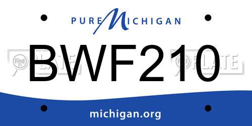 BWF210 Michigan License Plate