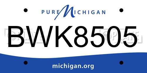 BWK8505 Michigan License Plate