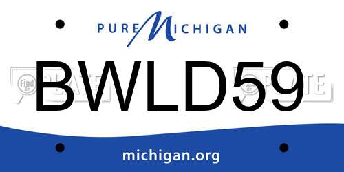 BWLD59 Michigan License Plate