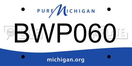 BWP060 Michigan License Plate