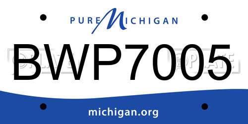 BWP7005 Michigan License Plate