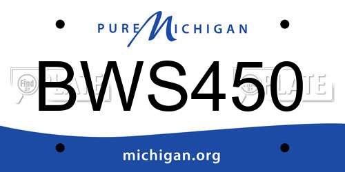 BWS450 Michigan License Plate