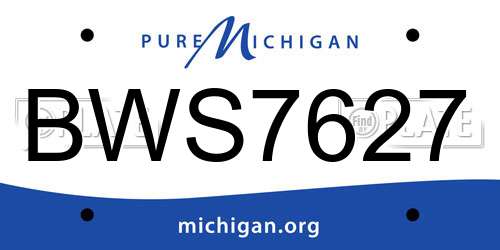 BWS7627 Michigan License Plate