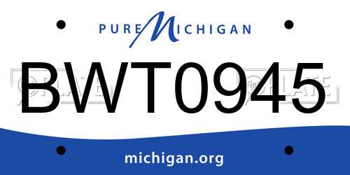 BWT0945 Michigan License Plate