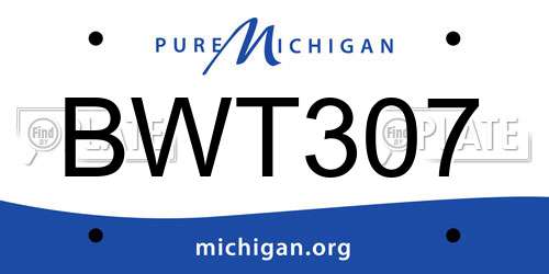 BWT307 Michigan License Plate