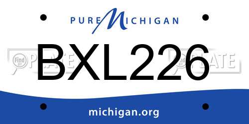 BXL226 Michigan License Plate