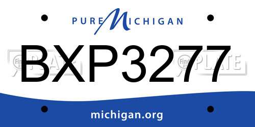 BXP3277 Michigan License Plate