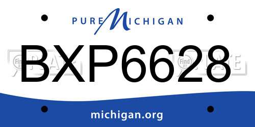 BXP6628 Michigan License Plate