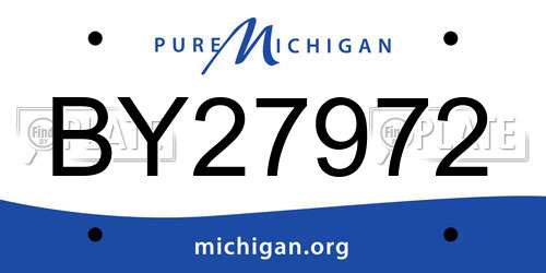 BY27972 Michigan License Plate