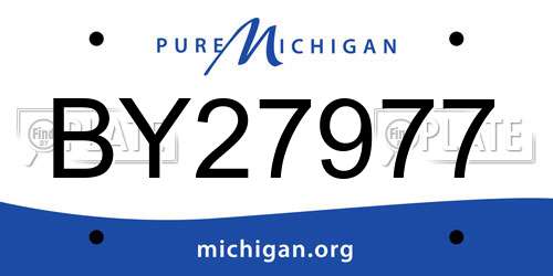 BY27977 Michigan License Plate