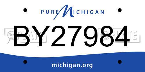 BY27984 Michigan License Plate