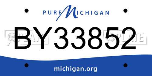 BY33852 Michigan License Plate