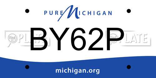 BY62P Michigan License Plate
