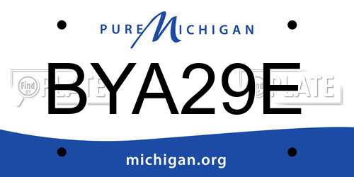 BYA29E Michigan License Plate