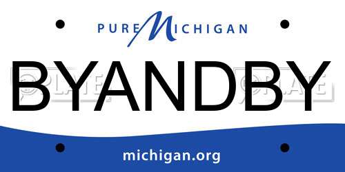 BYANDBY Michigan License Plate