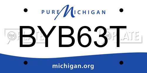 BYB63T Michigan License Plate