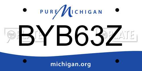 BYB63Z Michigan License Plate