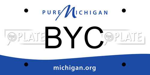 BYC Michigan License Plate