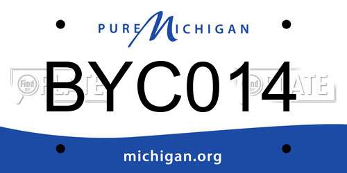 BYC014 Michigan License Plate