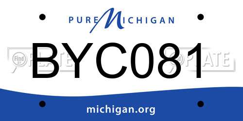 BYC081 Michigan License Plate