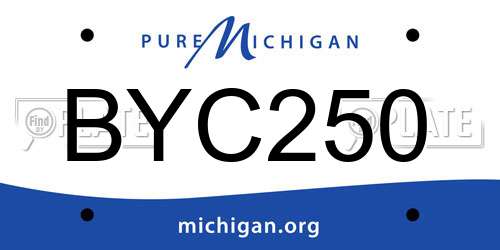 BYC250 Michigan License Plate