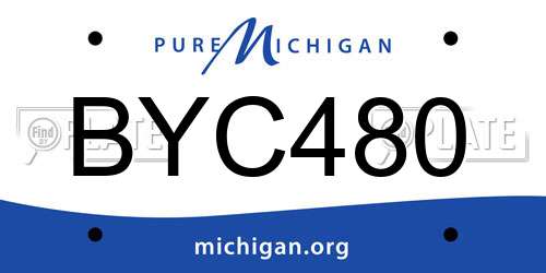BYC480 Michigan License Plate