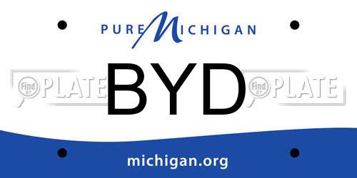 BYD Michigan License Plate