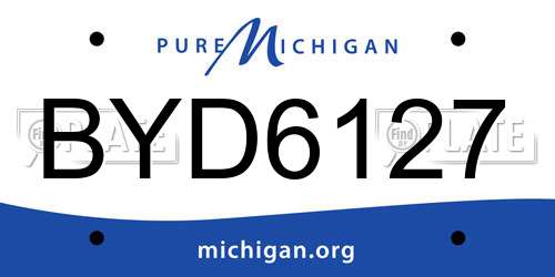 BYD6127 Michigan License Plate