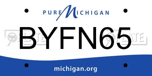 BYFN65 Michigan License Plate