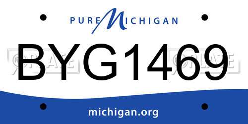 BYG1469 Michigan License Plate