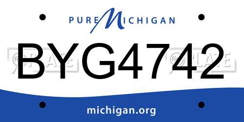 BYG4742 Michigan License Plate