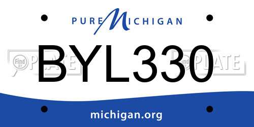 BYL330 Michigan License Plate
