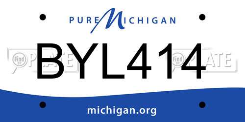 BYL414 Michigan License Plate