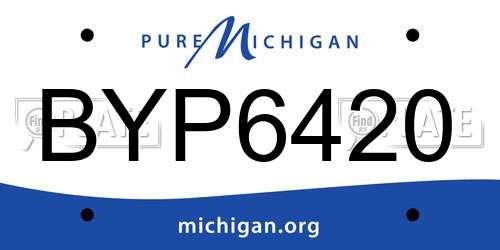 BYP6420 Michigan License Plate