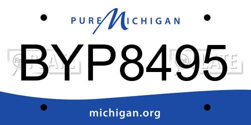 BYP8495 Michigan License Plate