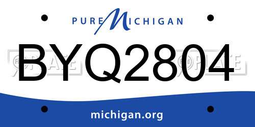 BYQ2804 Michigan License Plate