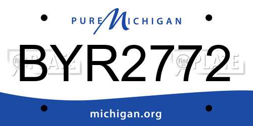 BYR2772 Michigan License Plate