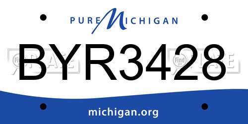 BYR3428 Michigan License Plate