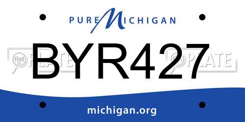 BYR427 Michigan License Plate