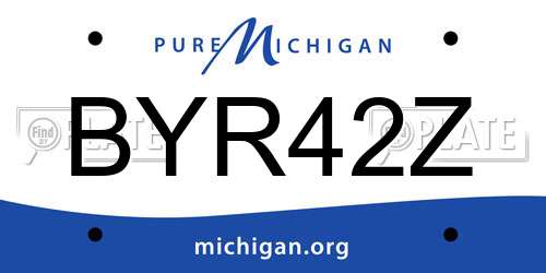 BYR42Z Michigan License Plate