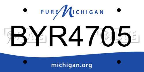 BYR4705 Michigan License Plate