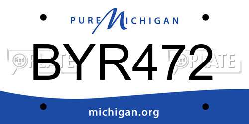 BYR472 Michigan License Plate