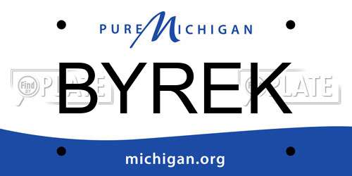 BYREK Michigan License Plate